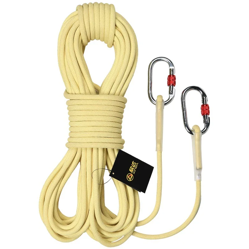 8MM Kevlar High Temperature Resistant Flame-retardant Escape Aramid Wear-resistant Fast Descent Cave Climbing Safety Static Rope