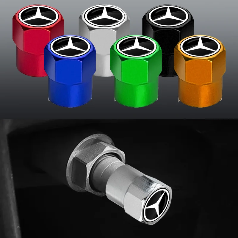 4 шт./лот красочная автомобильная шина шестиугольная крышка сопла клапана из
