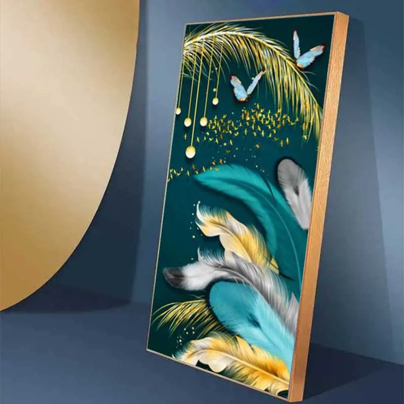 

GATYZTORY 60x120cm Paint By Numbers Colored Feathers Kit Painting By Number On Canvas Large Size Picture For Adult Gift Home Dec