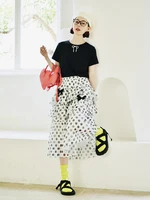 imakokoni original 2022 summer polka dot bow skirt a line skirt womens clothing 223765