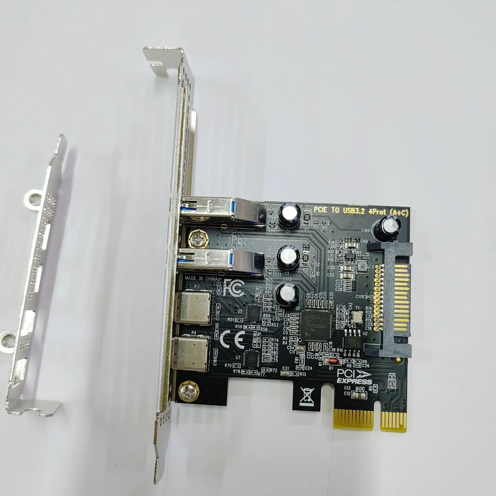 Плата расширения PCIe на 2 порта USB 3.0 + Type-C настольная карта USB-адаптера 5 Гбит/с 2A2C NEC