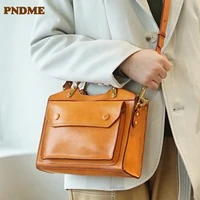 pndme fashion cute genuine leather womens small messenger bag casual designer luxury natural real cowhide ladies party handbag