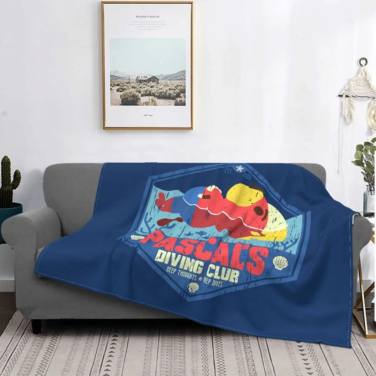 

Pascal's Diving Club Blanket Otter Pet Lover Fleece Plush Spring Autumn Cute Lightweight Ultra-Soft Throw Blankets For Car Rug