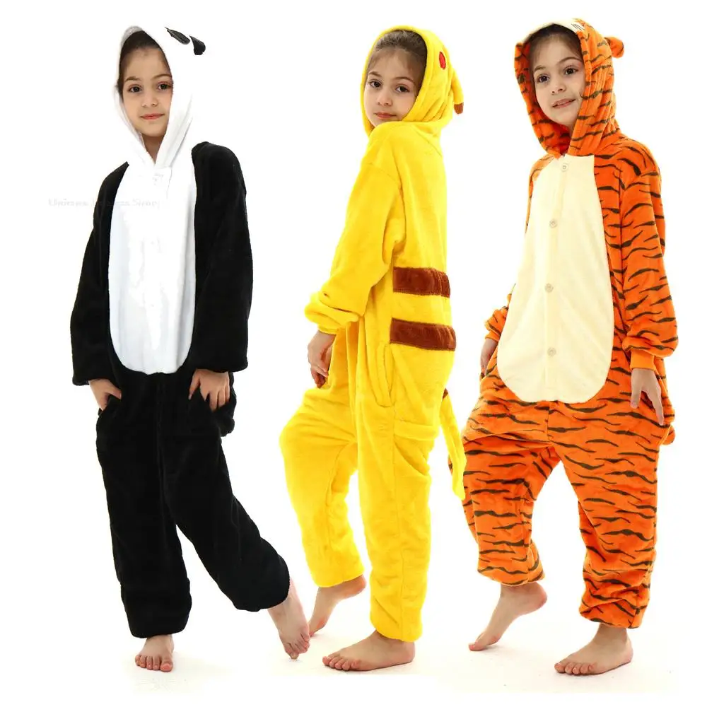 Детский костюм для косплея аниме панда животное тигр костюмы-Кигуруми детей