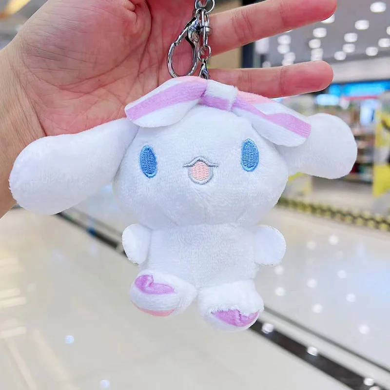 

Sanrio Cinnamoroll Cute Cartoon Doll Girl Backpack Key Pendant Action Doll Model Toy Kawaii Plush Toy Keychain Pendant Kids Gift