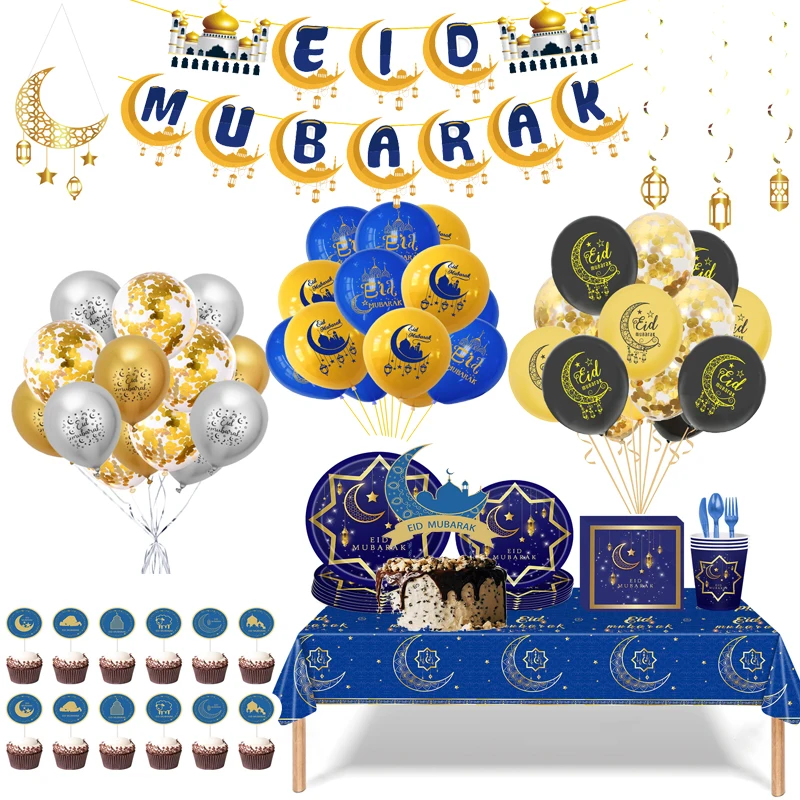 

EID Mubarak Луна Звезда трафареты для распыления баннер воздушные шары для торта для раннего Рамадана Kareem Mubarak мусульманский фестиваль