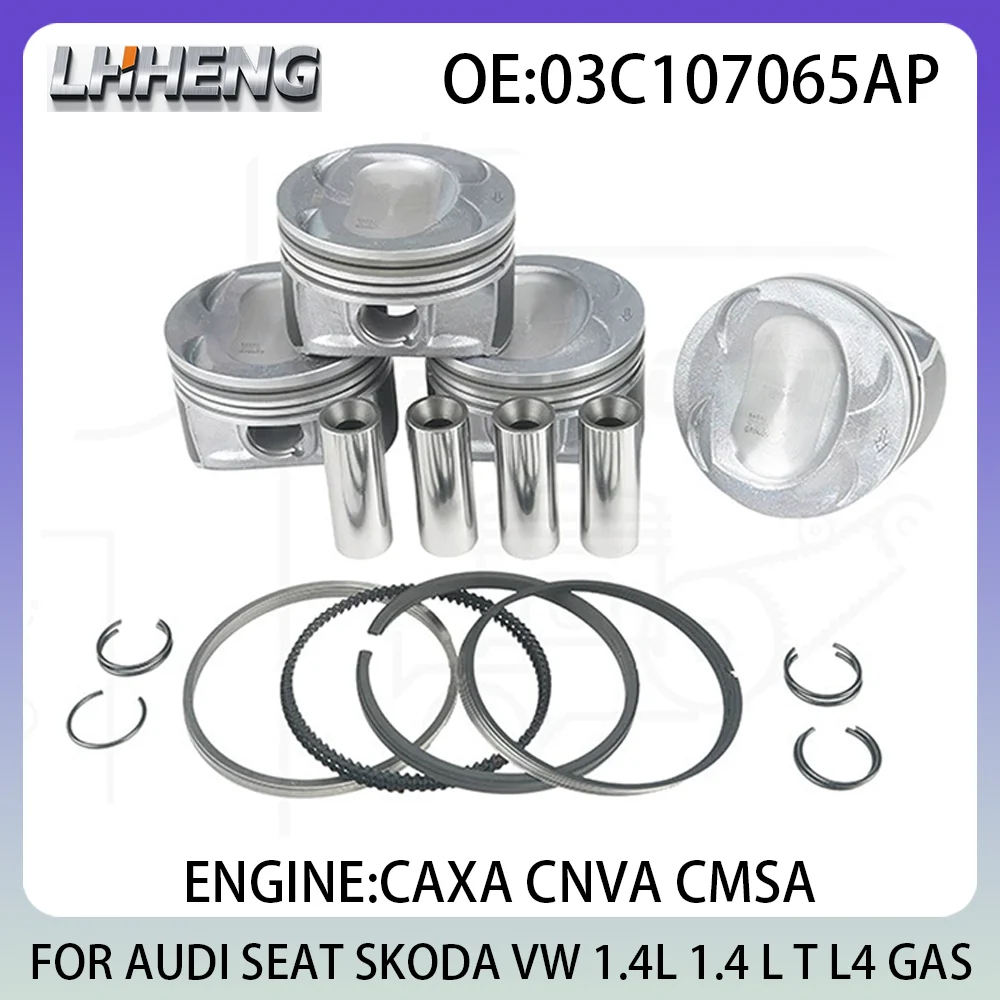 Фото Комплект деталей двигателя TŁOK & RINGS для AUDI A1 A3 SEAT SKODA PAPID VW EOS GOLF PASSAT 1.4L 1.4 L T L4 GAS 07-18 03C107065AP CAXA №1