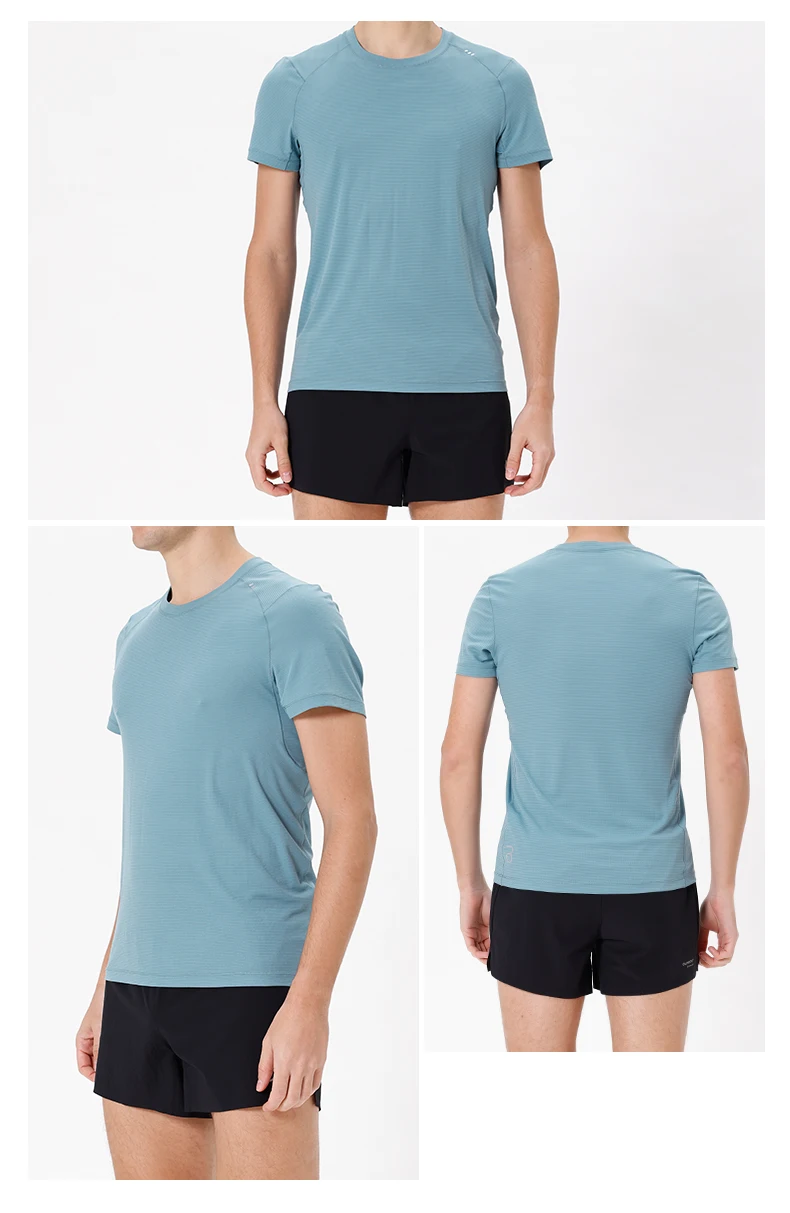 AONIJIE FM5125 Men Male Sports Quick Drying T-shirt Short Sleeve Breathable Tees Tops Summer For Outdoor Running Gym Daily