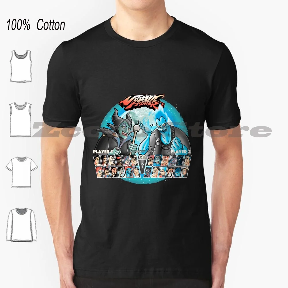 Футболка Villain Fighter из 100% хлопка для мужчин и женщин мягкая модная футболка Villains