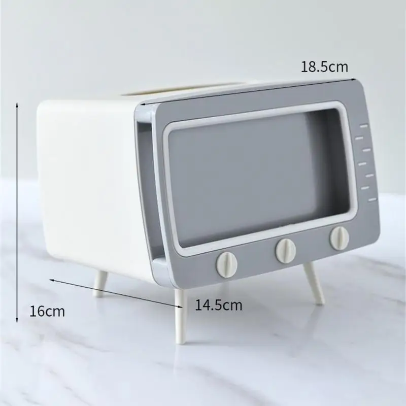 Креативный держатель для телефона 2 в 1 коробка хранения салфеток телевизора