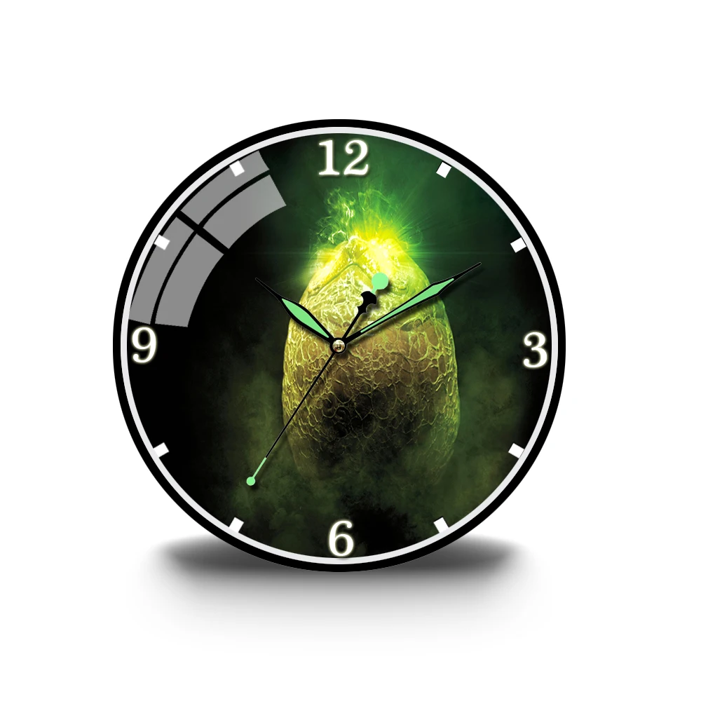 

Sci-fi Movie Alien Acrylic Wall Clock Monster Luminous Function Modern Design Wall Hanging Watch Horologe