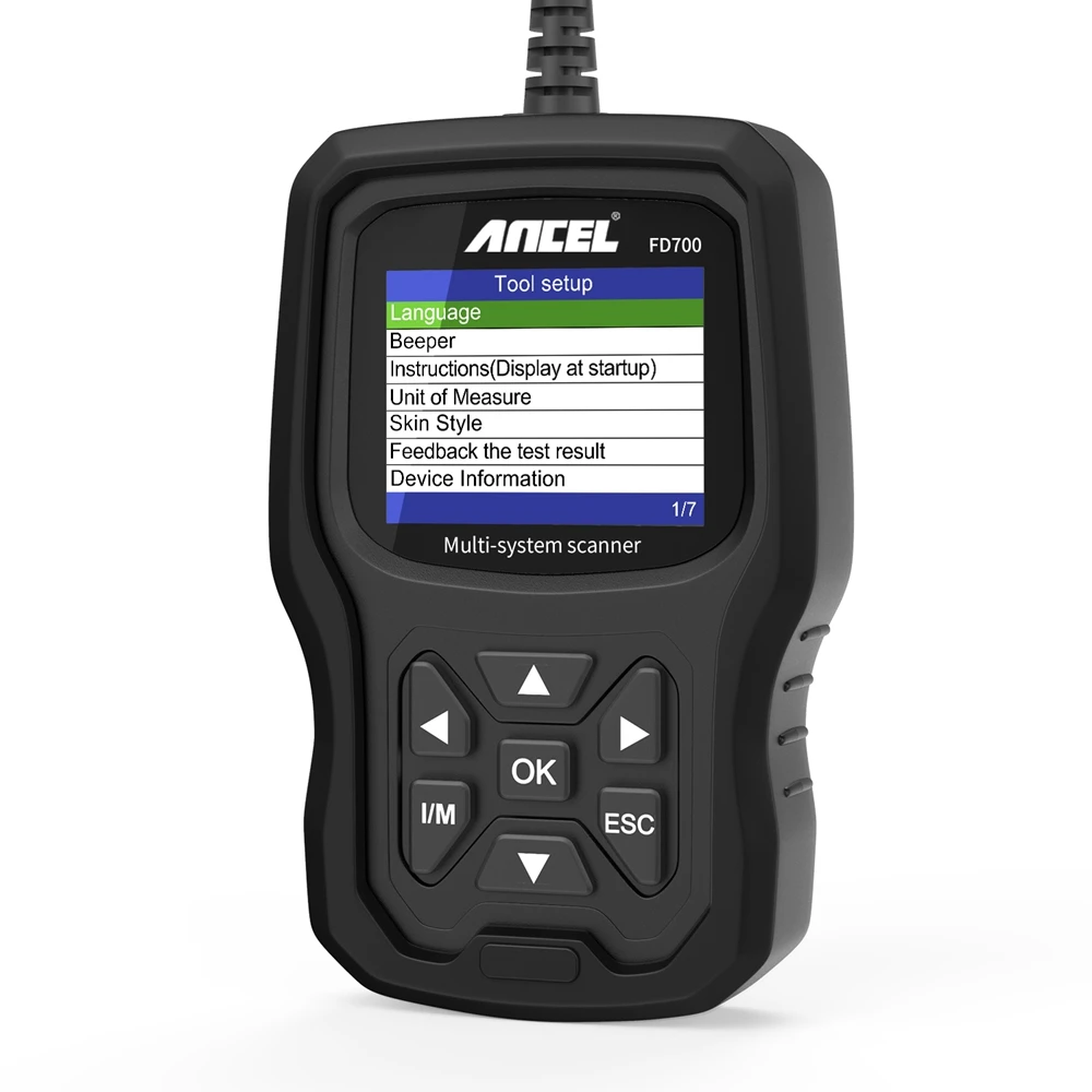 

FD700 Professional OBD2 Scanner DPF EPB BMS ETC Oil Reset Multilingual OBD2 Auto Scanner Free Update Car Diagnostic Tool