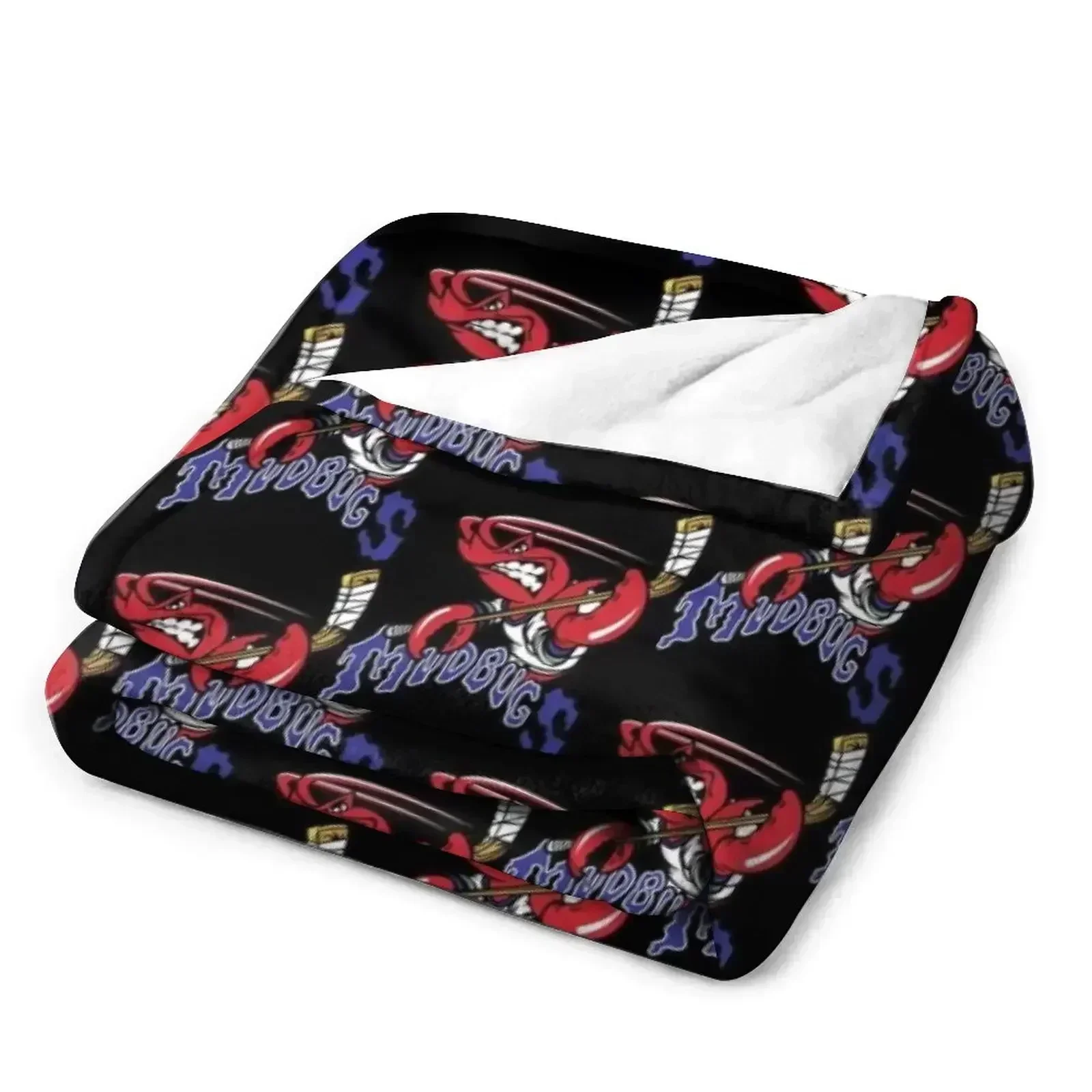 Bossier Shreveport Mudbugs Ice Hockey Throw Blanket Роскошные утолщенные зимние одеяла