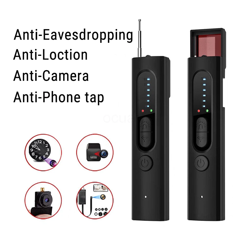 

Wireless RF Signal Detector Anti Candid Camera Detector Magnetic GPS Locator Tracker Scanner Finder Device Cam Buster