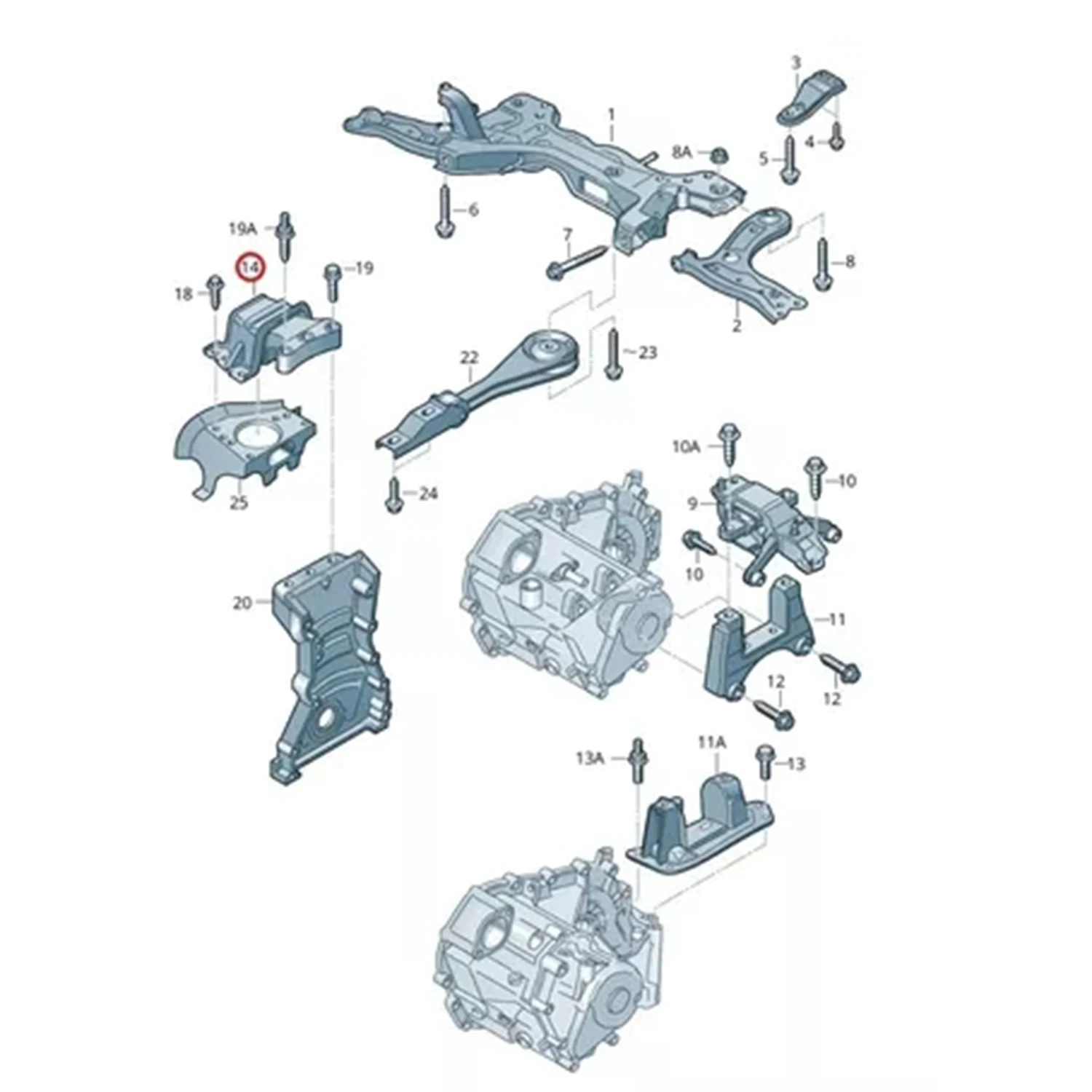 6RF199262L 6RF199262Q новый автомобильный правый крепеж двигателя для Volkswagen Vento 1 6