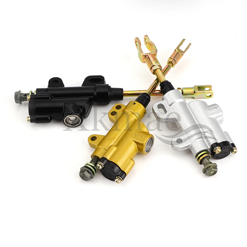 Rear Black Silver Golden Foot Hydraulic Brake Master Cylinder Pump for Motorcycle Dirt Pit Bike ATV