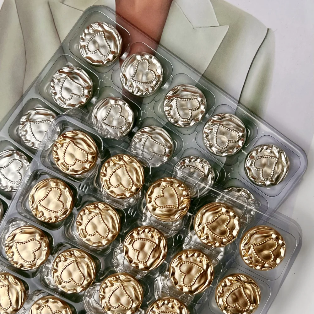 5 шт. круглые пуговицы в виде сердца стиле ретро модное пальто куртка рубашка