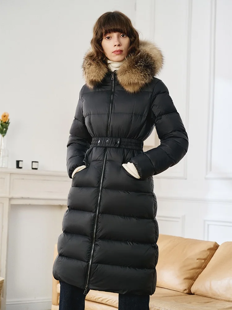

2023 winter women's jacket real fur collar padded warm traf women's down jacket coat y2k clothes new fashion hooded parka bra