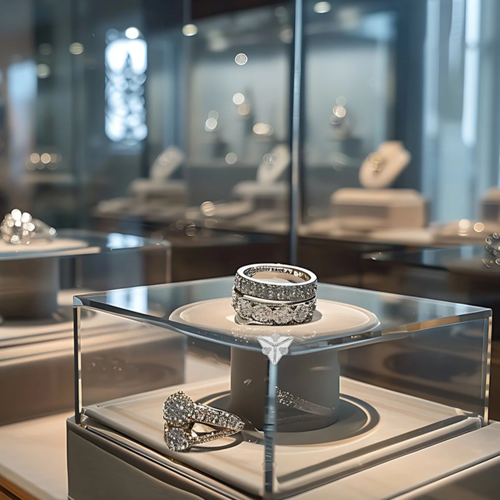 10 шт. акриловая коробка с внутренними зубцами прозрачная витрина угловой