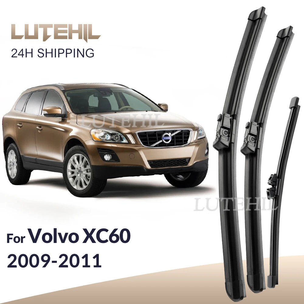 

Для Volvo XC60 2009-2011 2010 стеклоочиститель передние и задние щетки стеклоочистителя лобовое стекло щетки для окон 26 "+ 20" + 15"