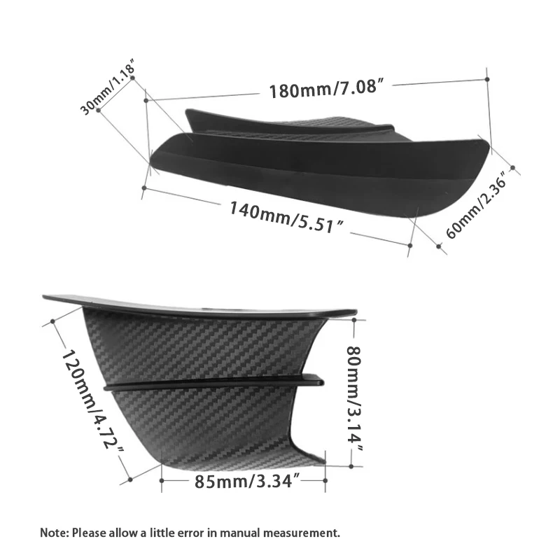 Universal Motorcycle Spoiler Wing Aerodynamic Winglet for Yamaha YZF R1 R6 R25 R7 R3 BMW S 1000 RR/R Honda CBR600RR