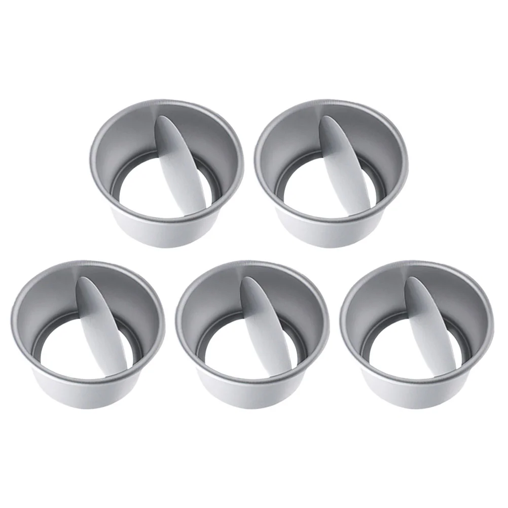 

5 Pcs Live Cake Mold Small Tins Angel Food Pan 4 Inch Round Non Stick Baking Pans Bread Molds