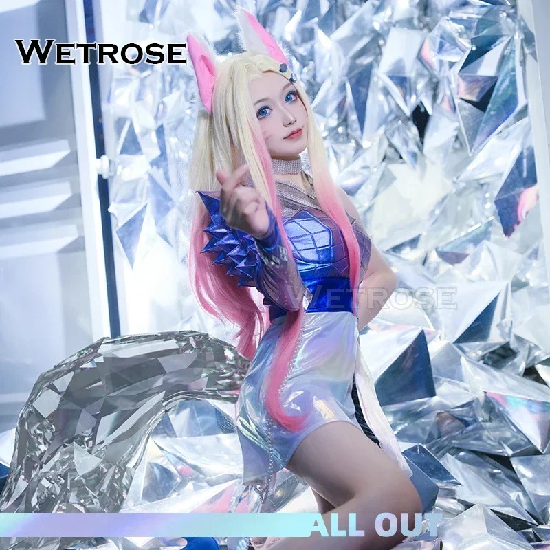 【Wetrose】В наличии Kda Ahri Косплей Костюм 2020 S10 World Champion K/DA All Out Pop Star Хип-хоп Полный