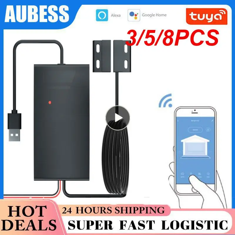 

3/5/8PCS Wall Mounted Door Magnetic Alarm White And Black Intelligent Door Sensor Multi User Access Intelligent Control Switch