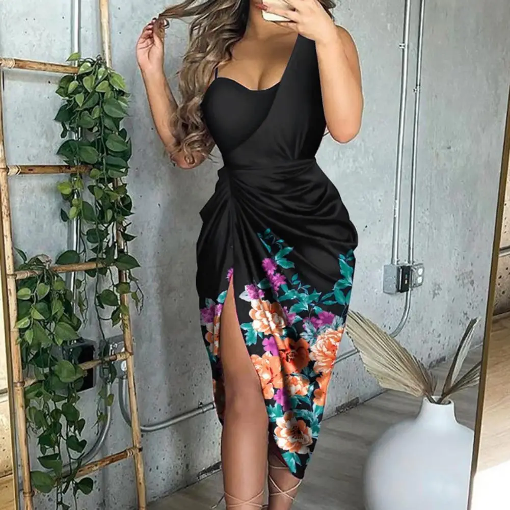 

Women Dress Shiny Sequin Patchwork Pleated Banquet Dress for Prom