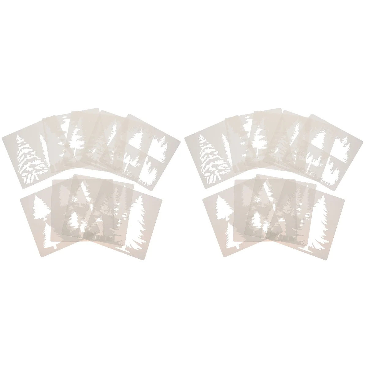 

18 Christmas Tree Drawing Templates Hollow-out Painting Stencils Creative Painting Stencils Decoration