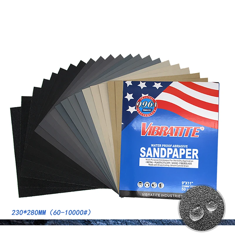 

5 Sheets Wet & Dry Waterproof Sandpaper 60 80 100 120 150 180 240 320 400 to 10000 Grit A4 Paper For Car Glass Paint Polishing