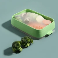 food silicone storage box fruit vegetable crisper box for refrigerator outdoor camping hiking snack bento box