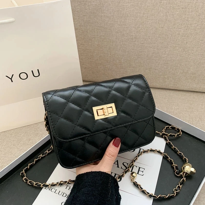 

Flap Bags Ladies Lattice Shoulder Handbag 2021 New Fashion Cross-body Hand Bag Spanish classic luxury brand