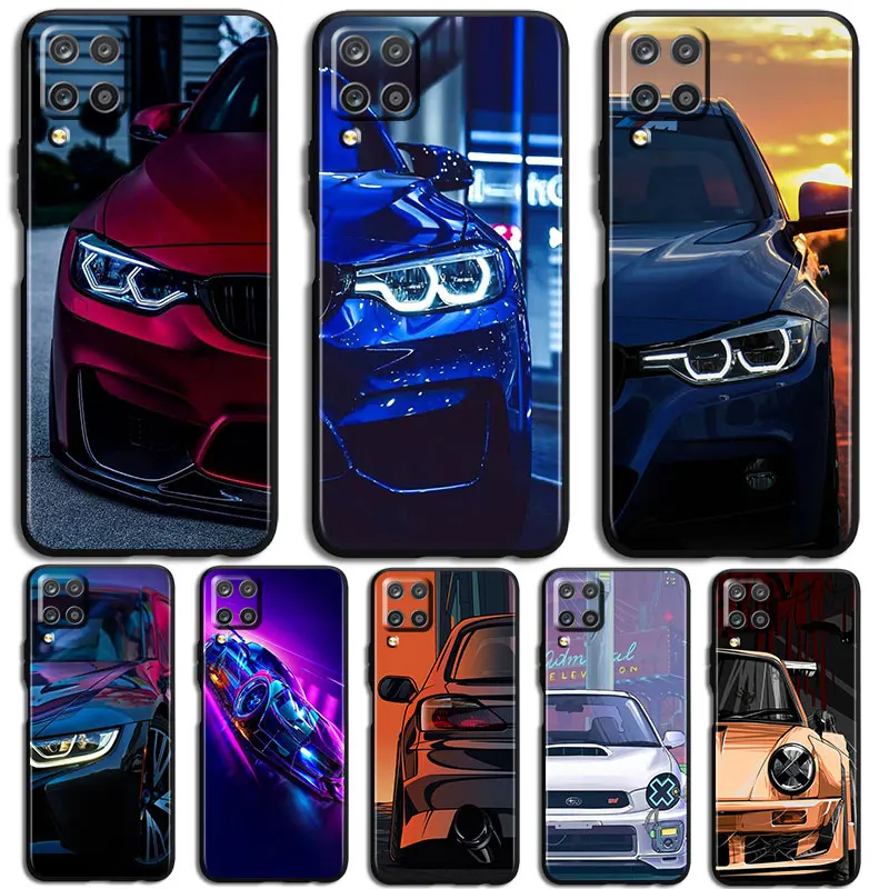 

Cool Sports Car Comic Phone Case For Samsung Galaxy A10 A20 A30 A2 Core A40 A50 S E A60 A70S A70 A80 A90 Black luxury Back Soft