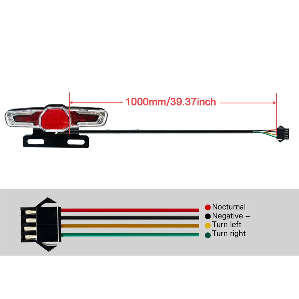 

3 In 1 36V-48V Bicycle Cycling Lights Taillights LED Laser Safety Warning Bicycle Lights Bicycle Tail Bicycle Accessories Light
