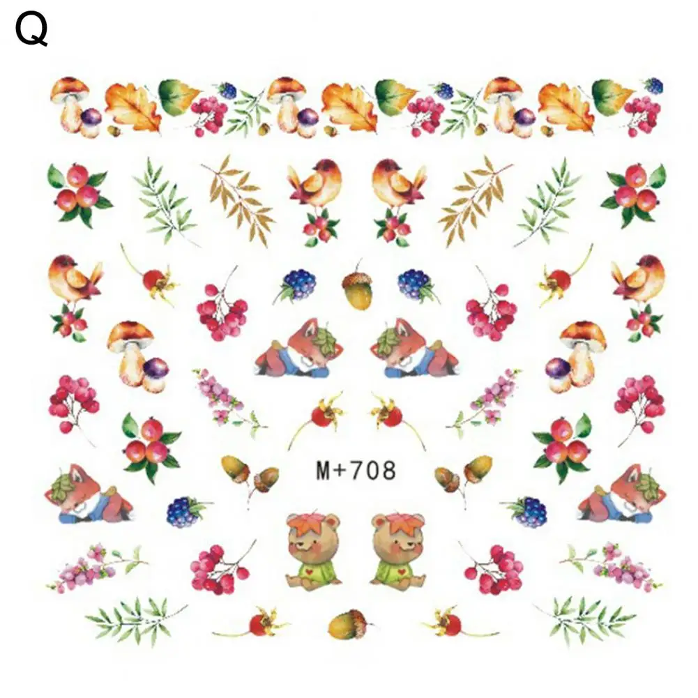 Декоративная водостойкая ультратонкая красочная наклейка для ногтей на День
