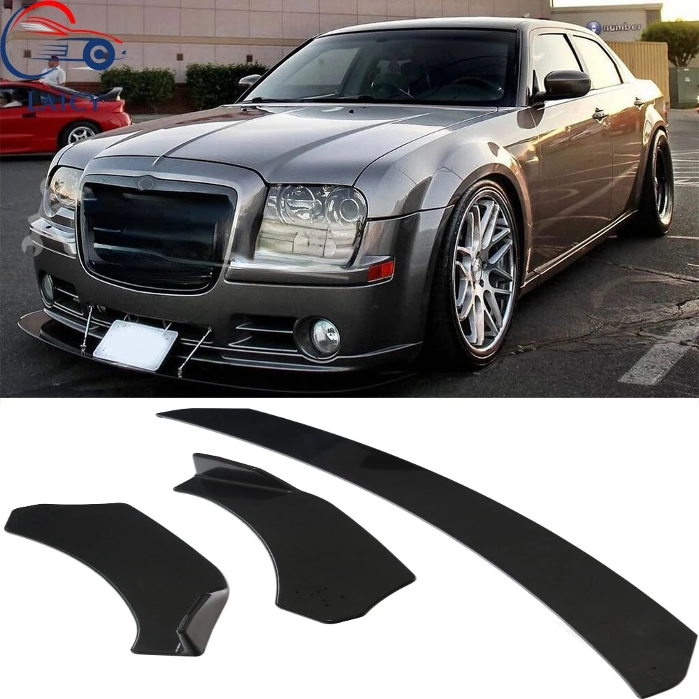 Фото LAICY Для Chrysler 300 SRT8 CS 2005-2020: Накладка на передний бампер, сплиттер, защитный обвес, дефлектор, накладки на бампер №1