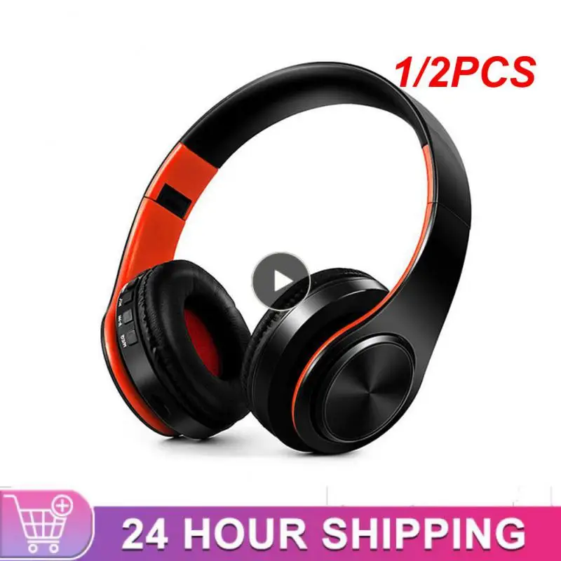 1/2 шт., стереонаушники с микрофоном и поддержкой SD-карты