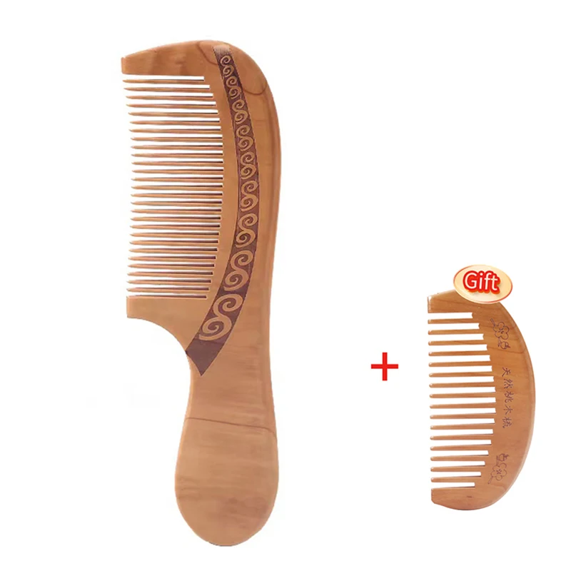 

Классическая гребень из натуральной кожи, высококачественный аксессуар, гребень из сандалового дерева, многофункциональные антистатическ...