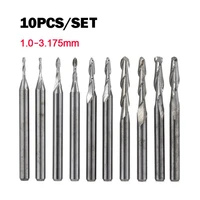 10pcs cnc router spiral bits 18 inch shank end mill milling cutter diameter 11 522 53 175mm cnc bits for wood cut