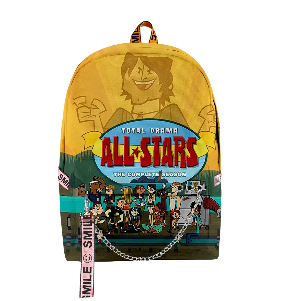 

Hip Hop Novelty School Bags Boys Girls Total Drama 3D Print Oxford Waterproof Notebook multifunction Shoulder Backpacks