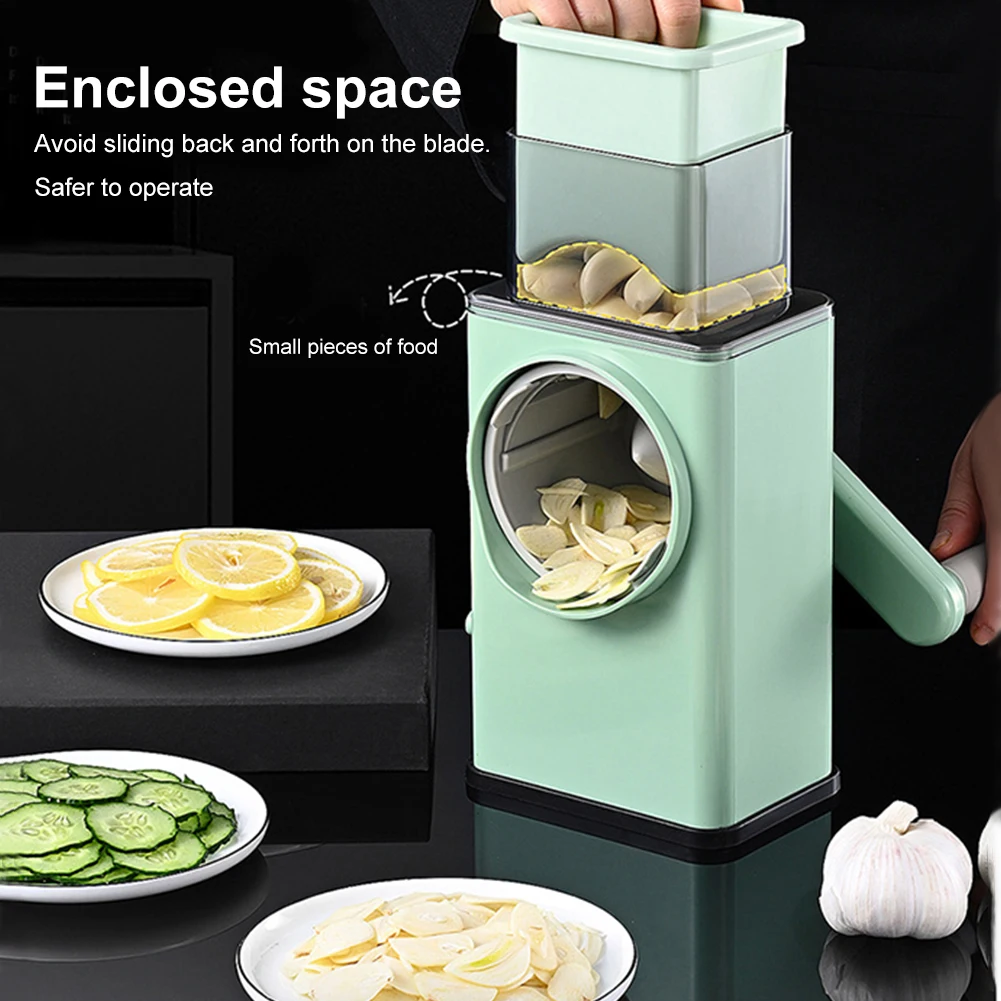

Multifunctional Drum Vegetable Cutter Hand Cranked Vegetable Cutter Potato Peeling Machine Carrot Grater Kitchen Tool