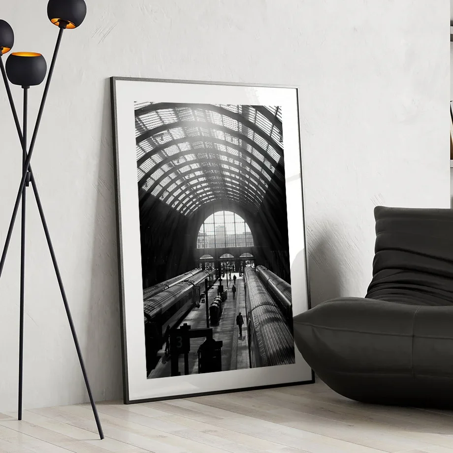 Черно-белая ретро-камера граммофон для телефона настенная Картина на холсте