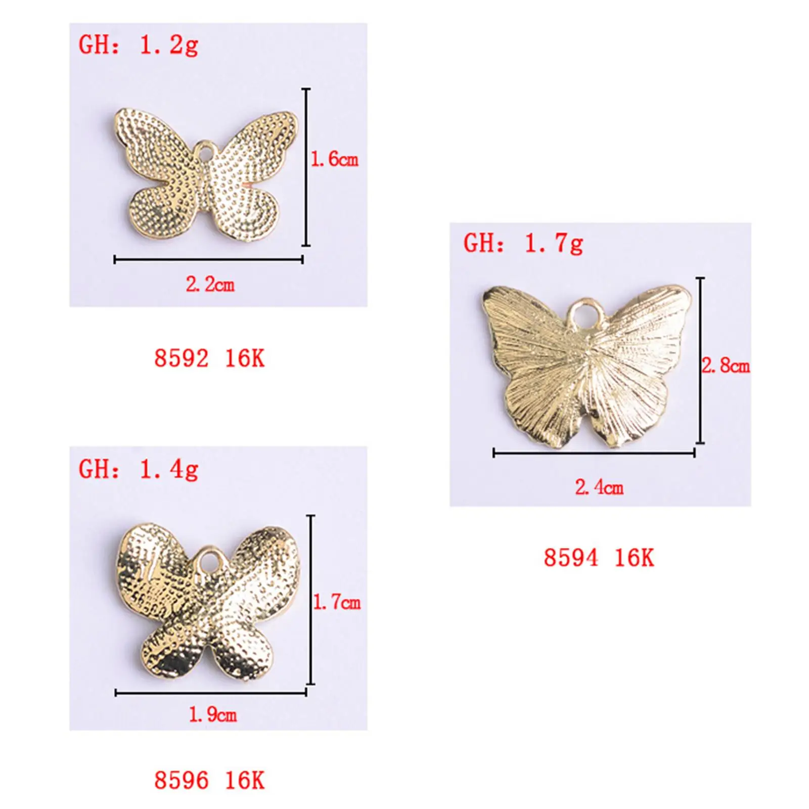 

20x Mixed Color Butterfly Charms Pendant Jewelry Making for Women DIY Making