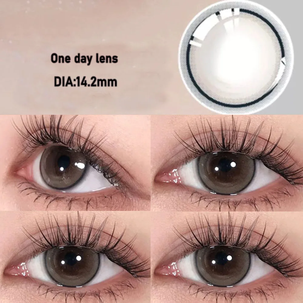 

KSSEYE 10Pcs Color Contact Lenses for Eyes with Myopia Prescription Soft Natural Daily Disposable Eyes Color Lenses Beauty Pupil