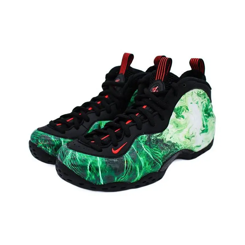 【Настроить】Nike Foamposite One винтажные баскетбольные кроссовки мужские белые/зеленые