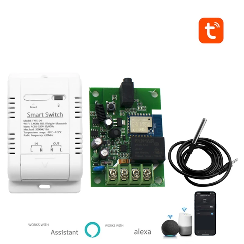 Smart Temperature Sensor Switch Monitoring Electricity Statistics Relay 16A Intelligent Thermostat