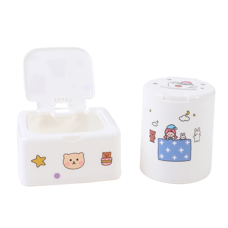 

1pcs Desktop Organizer Box Mini Jewlery Storage Case With Lid Cute Small Home