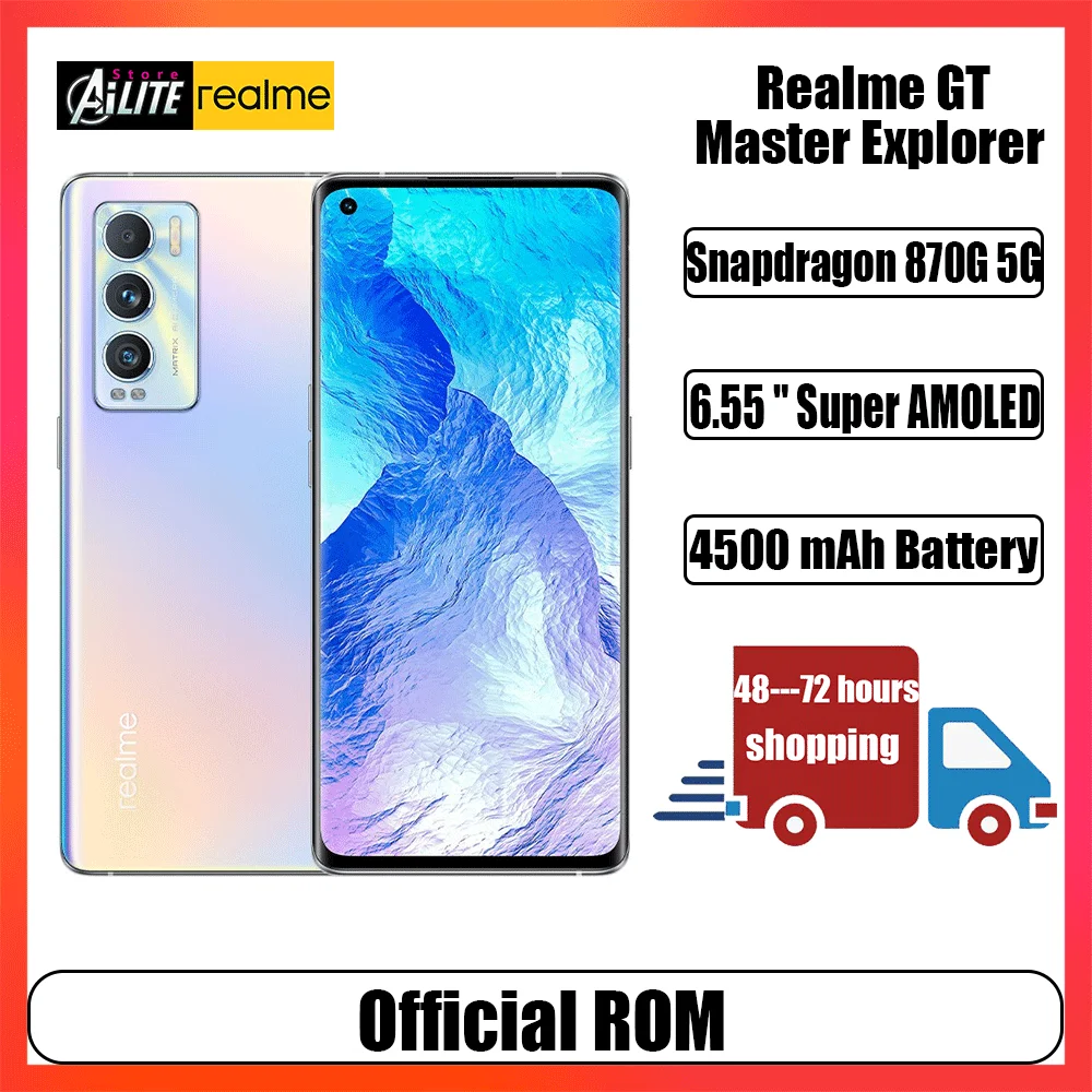 realme gt master explore edition 5g mobile phone snapdragon 870 6 55 super amoled 120hz 50mp nomo cam 4500mah 65w charger nfc free global shipping