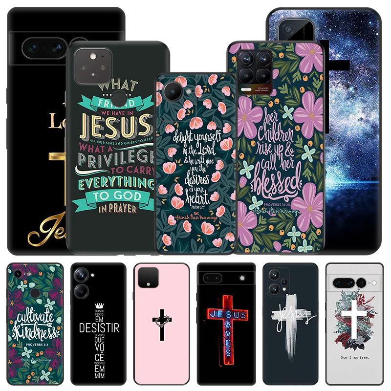 Мягкие чехлы для телефонов Pixel 8a 7a 6a 7 6 8 Библия Иисус Христос Филиппины Honor X8b X9b X7b 70